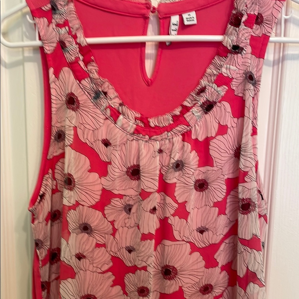 Floral Pink Sleeveless Top